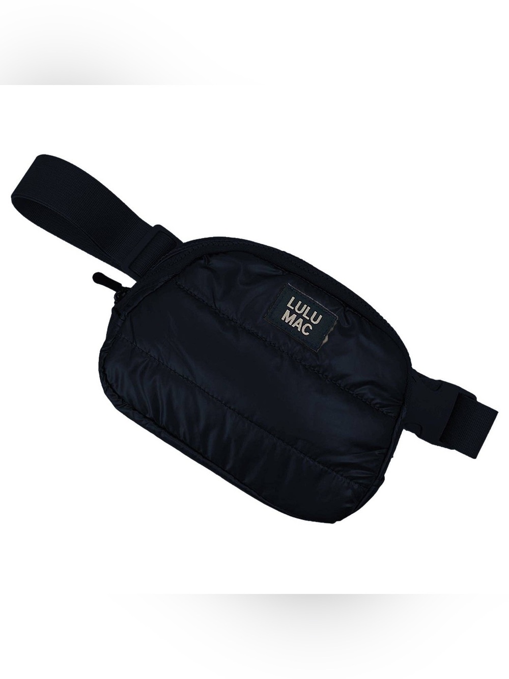 Lulu Mac Matte Black Puffer Metallic Belt Bag